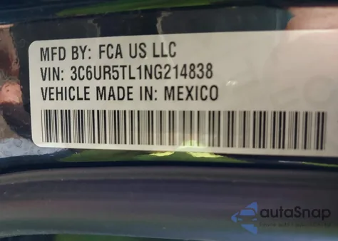 2022 Ram 2500 Limited 4X4 6'4 Box z USA, uszkodzony, nr VIN 3C6UR5TL1NG214838